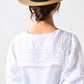 45R Khadi Lace Sailor Collar Blouse (White)