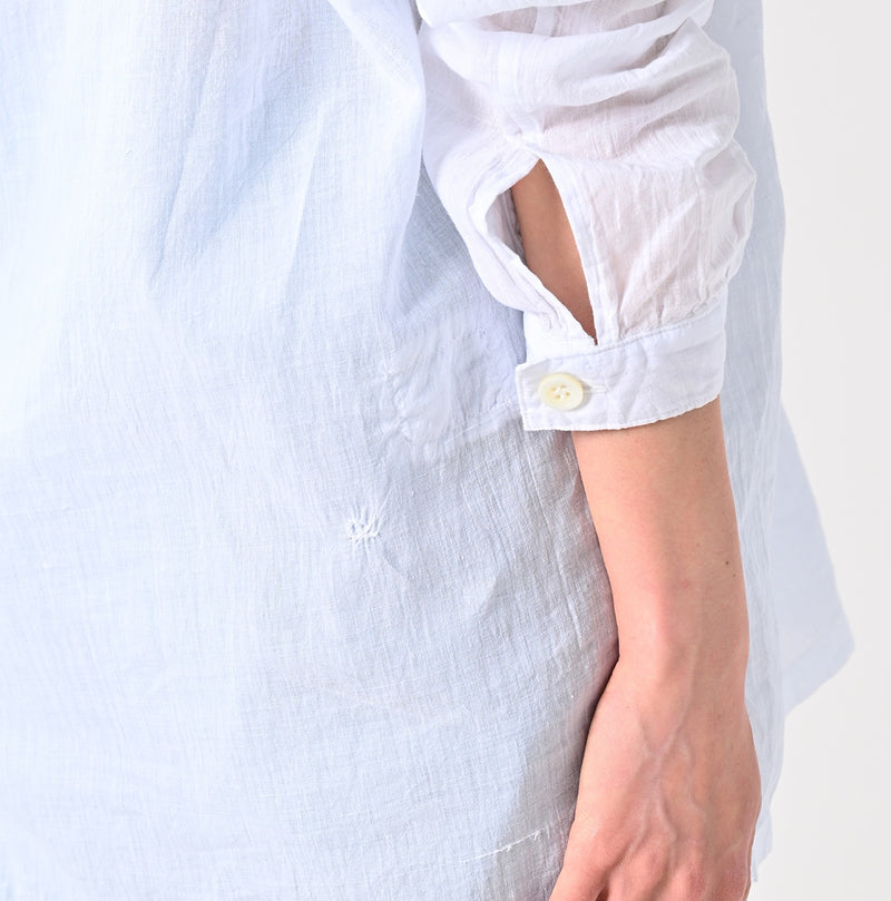 45R Khadi Lace Sailor Collar Blouse (White)