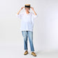 45R Khadi Lace Sailor Collar Blouse (White)