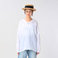 45R Khadi Lace Sailor Collar Blouse (White)