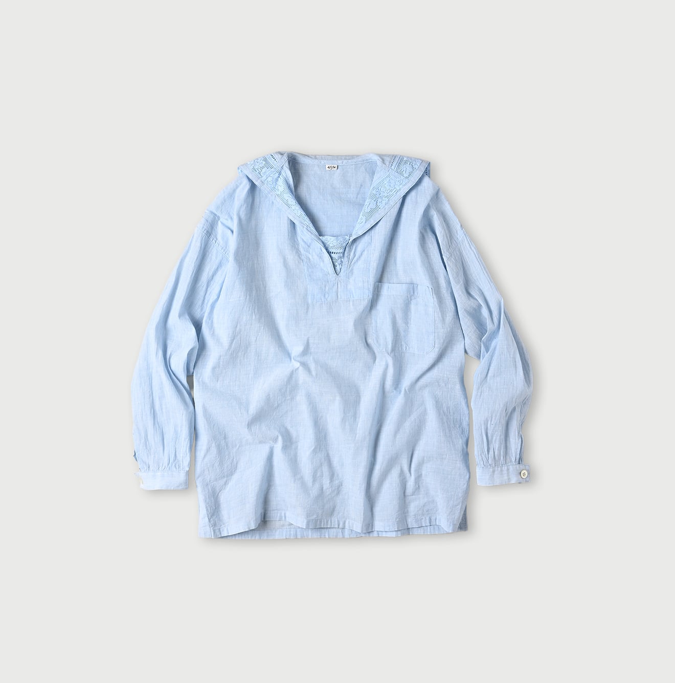 45R Khadi Lace Sailor Collar Blouse