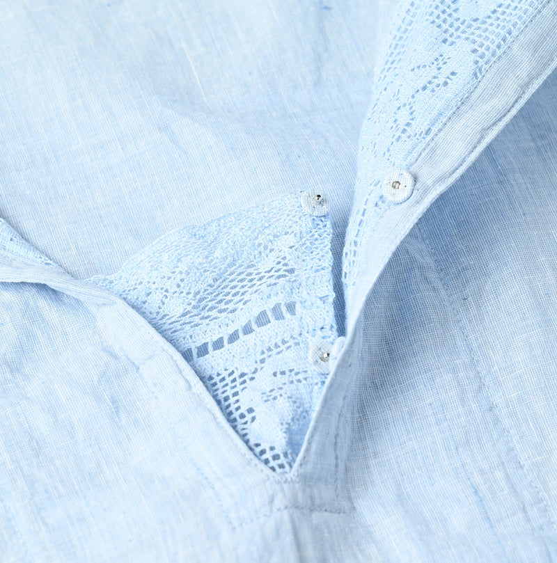 45R Khadi Lace Sailor Collar Blouse