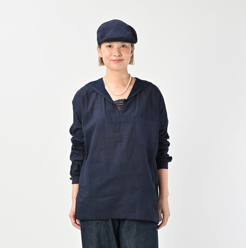 45R Khadi Lace Sailor Collar Blouse