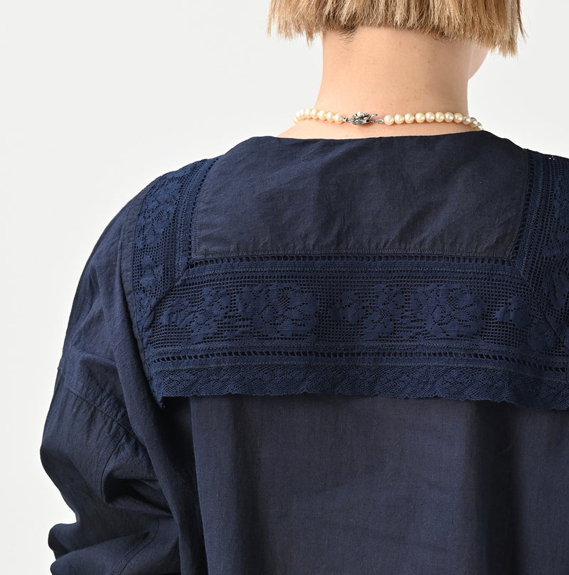 45R Khadi Lace Sailor Collar Blouse