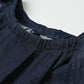45R Indigo Wonderland Tucked Blouse