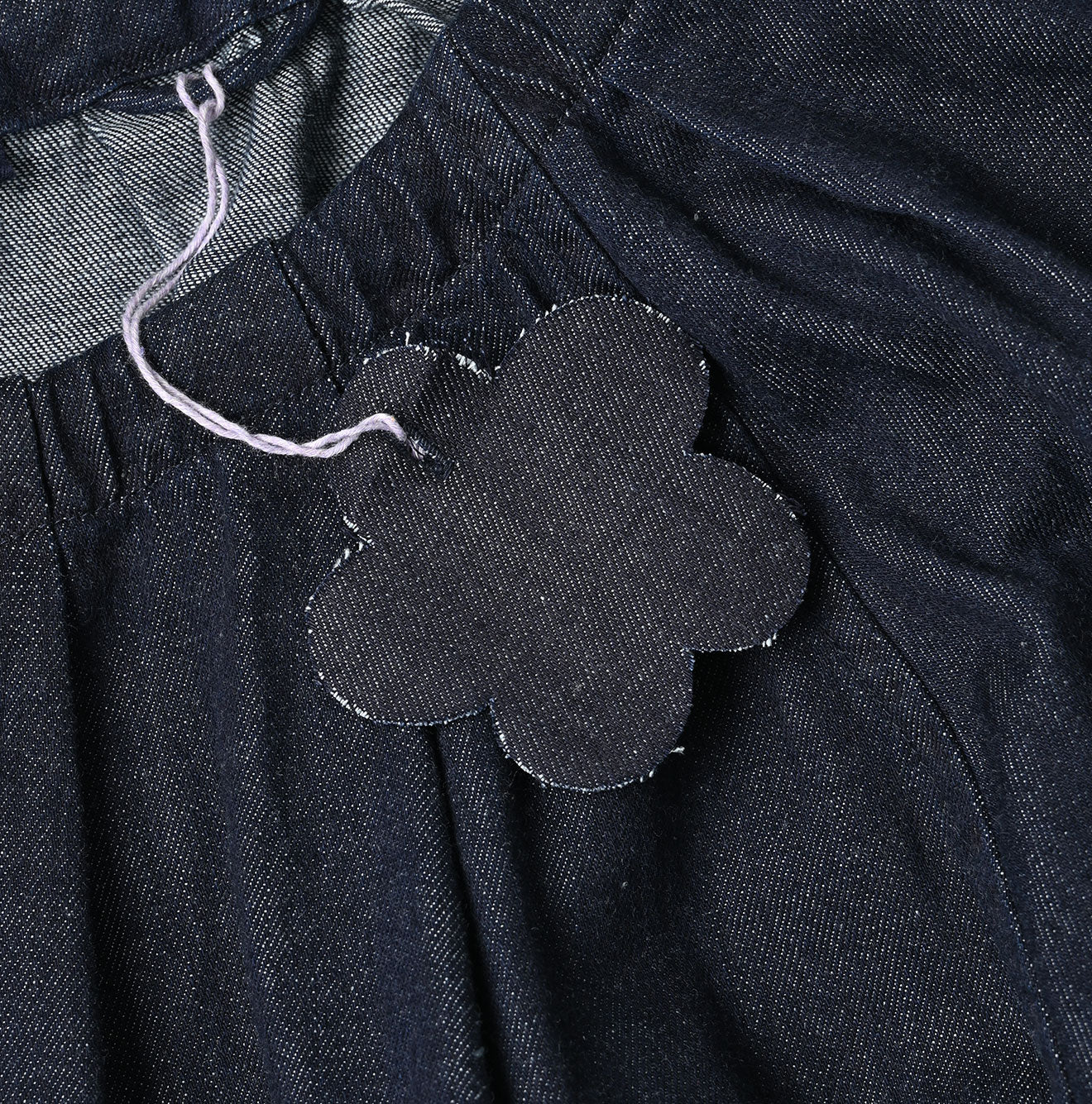 45R Indigo Wonderland Tucked Blouse