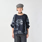 45R Indigo Wonderland Tucked Blouse