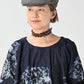 45R Indigo Wonderland Tucked Blouse