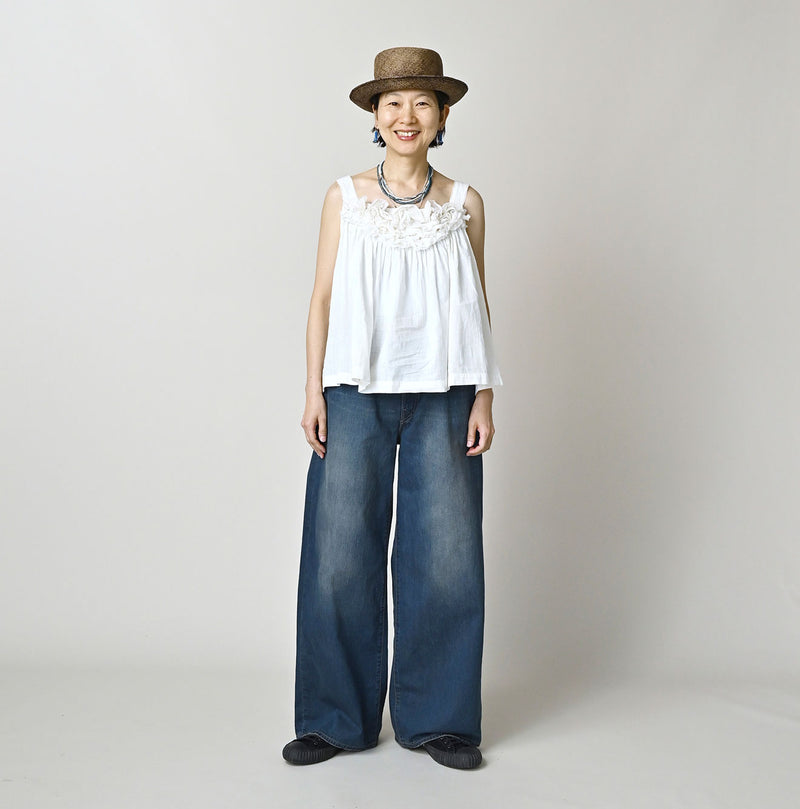 Khadi x Feather de Fleur Frill Sleeveless Top - Image 2