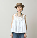 Khadi x Feather de Fleur Frill Sleeveless Top