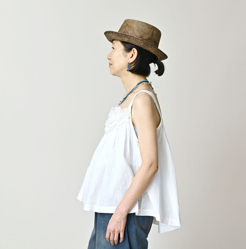 Khadi x Feather de Fleur Frill Sleeveless Top - Image 4
