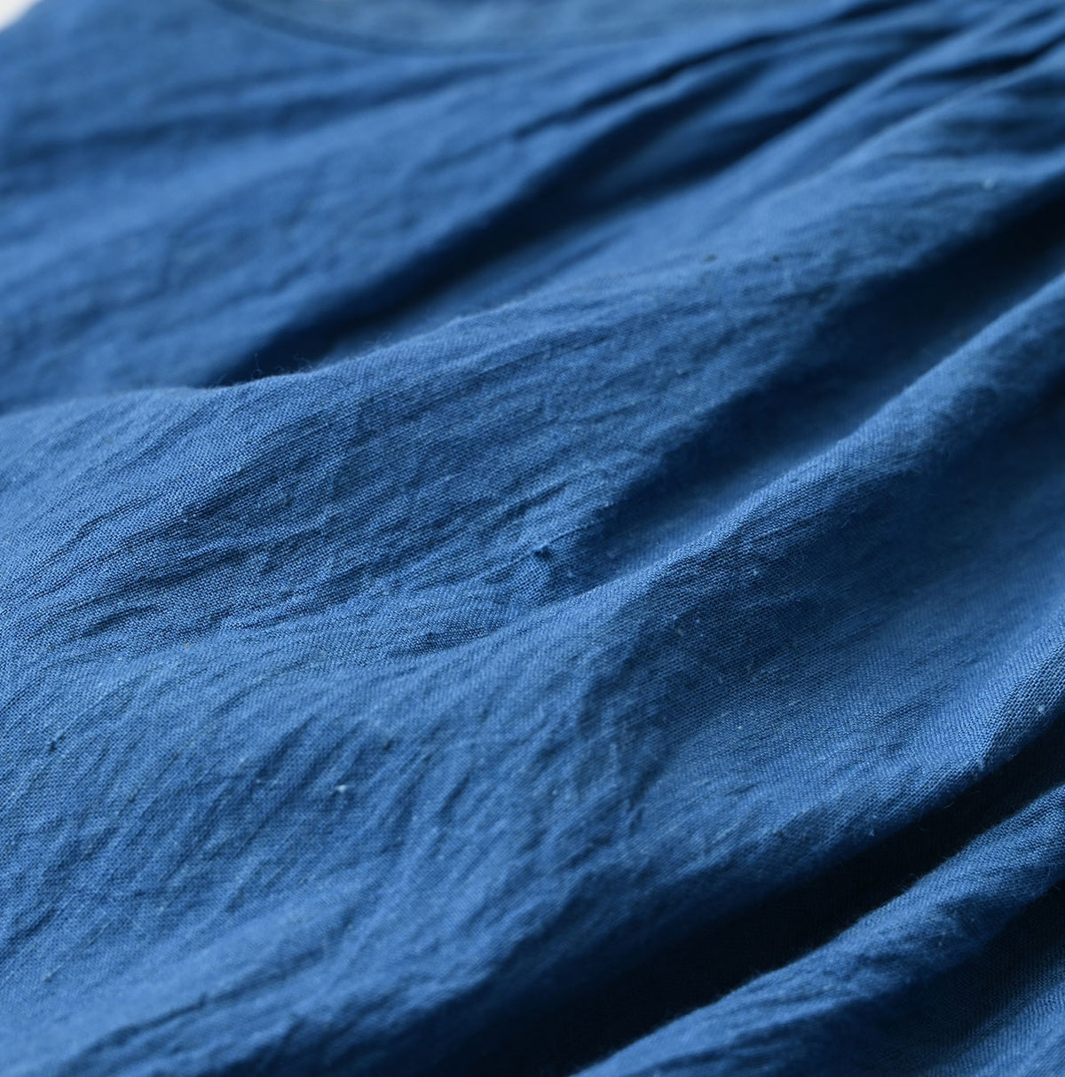 Ai Indigo Khadi Feather de Fleur Frill Sleeveless Top