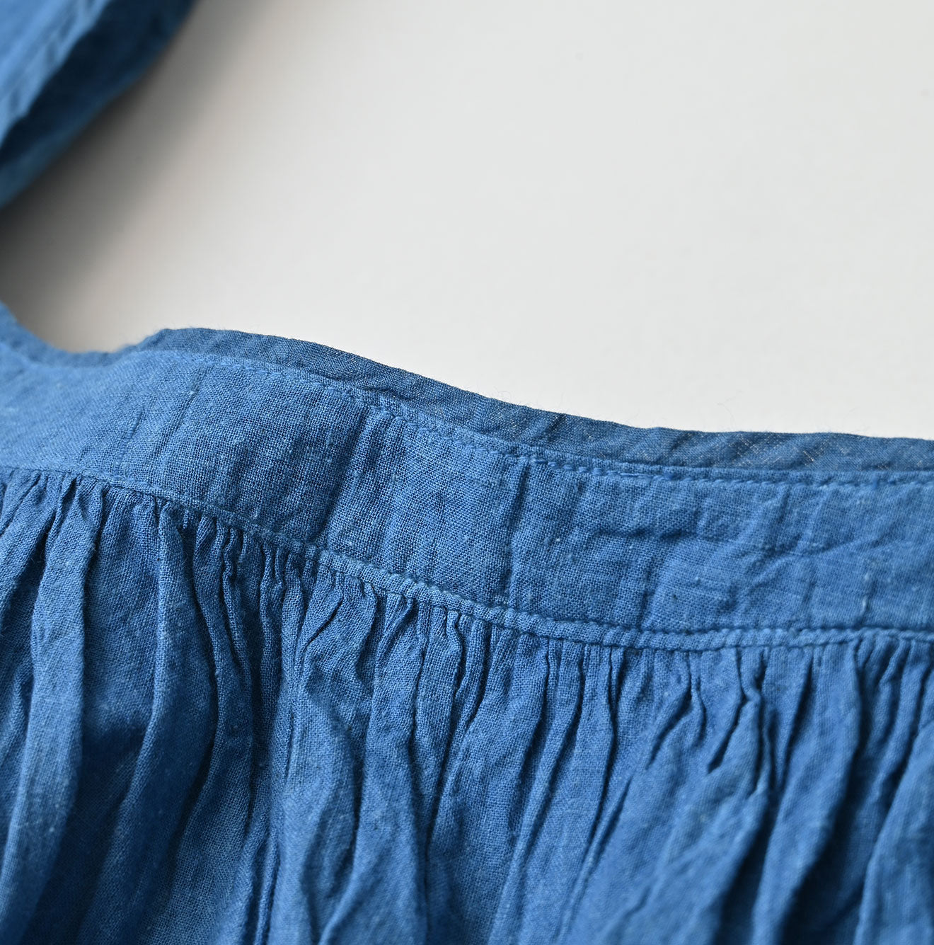 Ai Indigo Khadi Feather de Fleur Frill Sleeveless Top