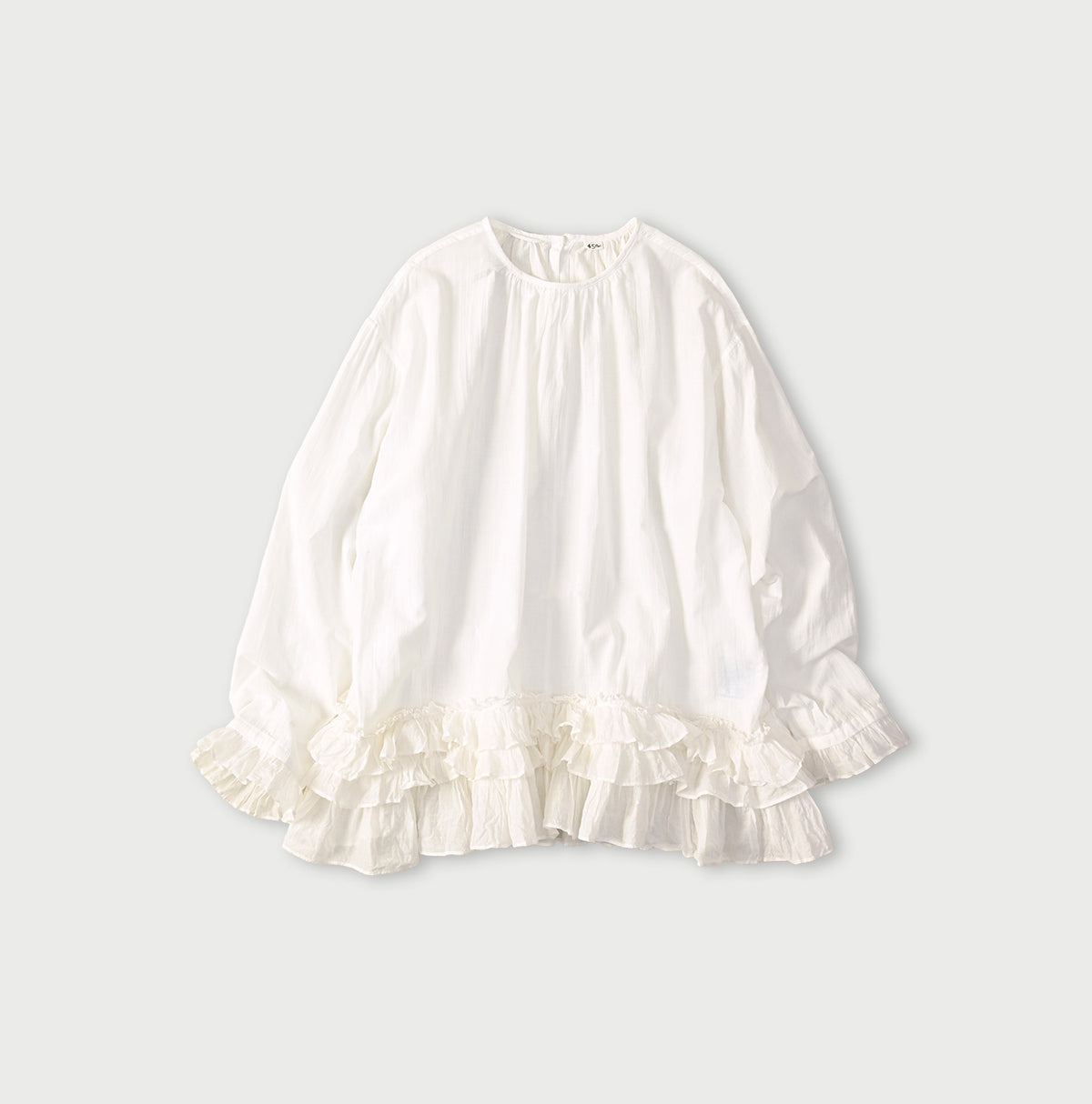 Khadi Feather Silk Peplum Frill de T-shirt