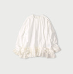 Khadi Feather Silk Peplum Frill de T-shirt