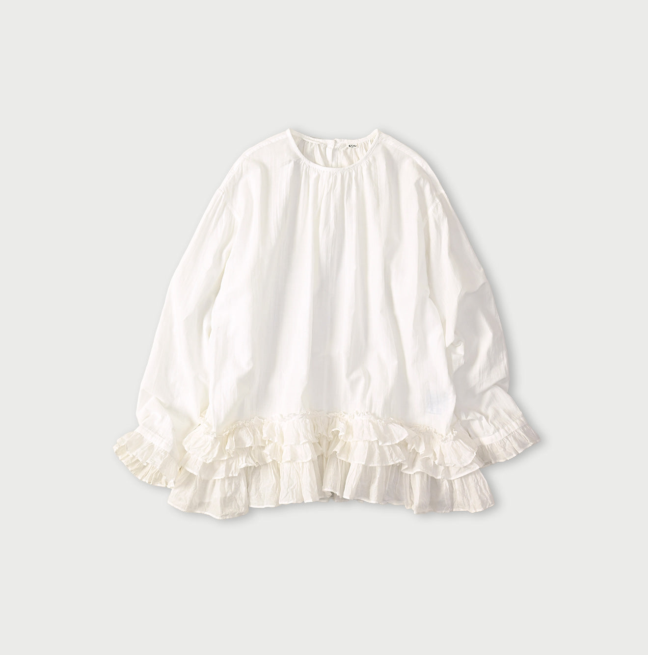 Khadi Feather Silk Peplum Frill de T-shirt - Image 1