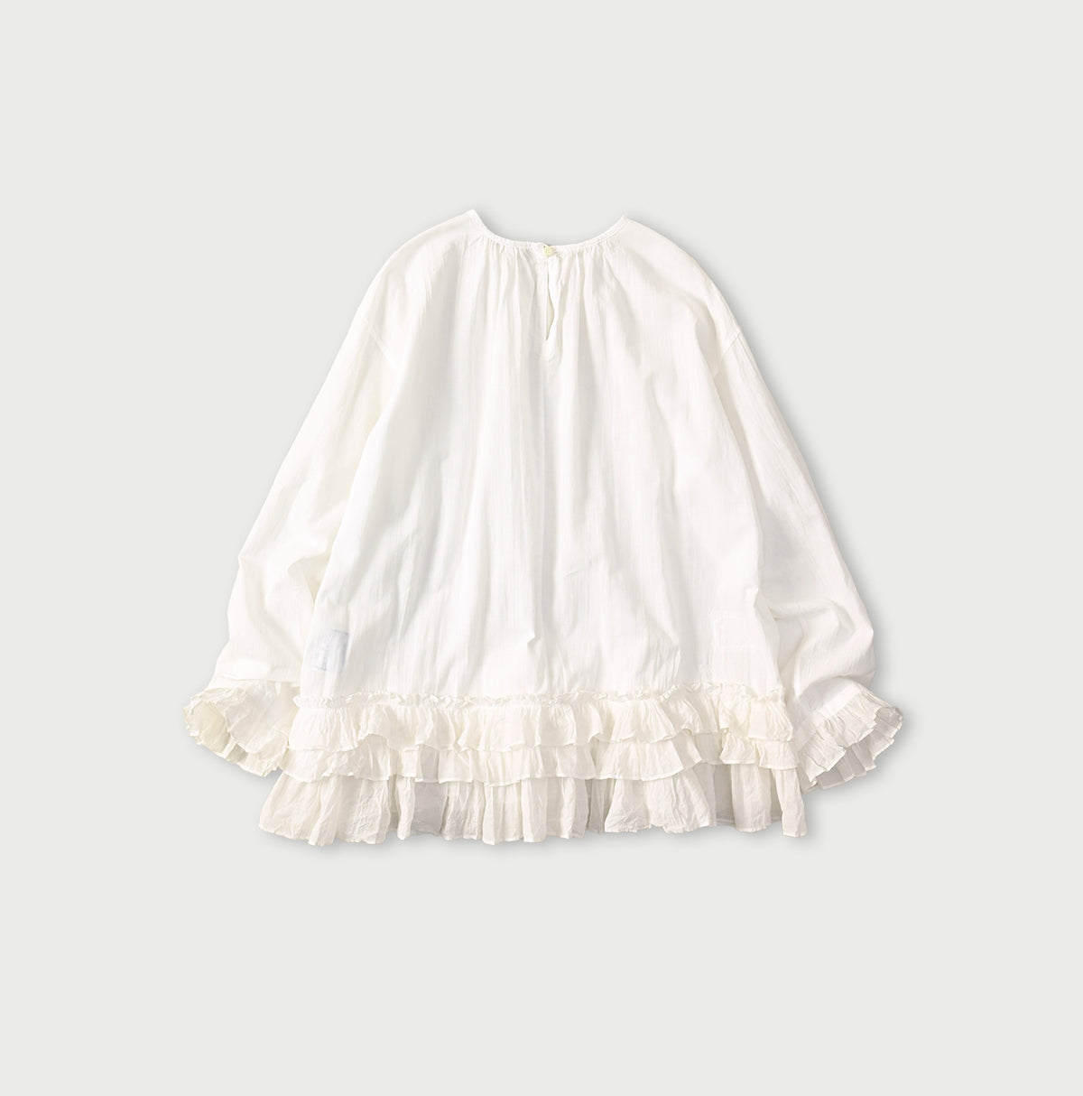 Khadi Feather Silk Peplum Frill de T-shirt