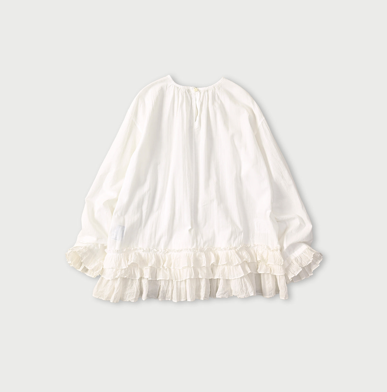 Khadi Feather Silk Peplum Frill de T-shirt - Image 11