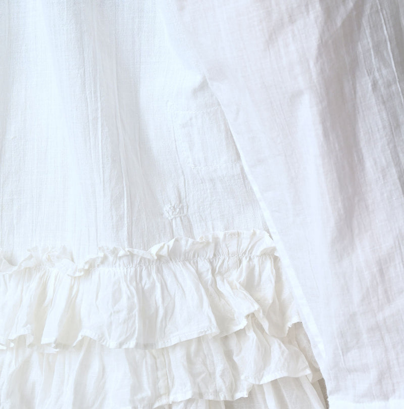 Khadi Feather Silk Peplum Frill de T-shirt - Image 10