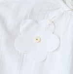 Khadi Feather Silk Peplum Frill de T-shirt