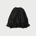 Khadi Feather Silk Peplum Frill de T-shirt