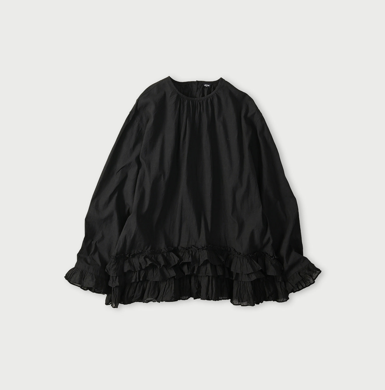 Khadi Feather Silk Peplum Frill de T-shirt - Image 1