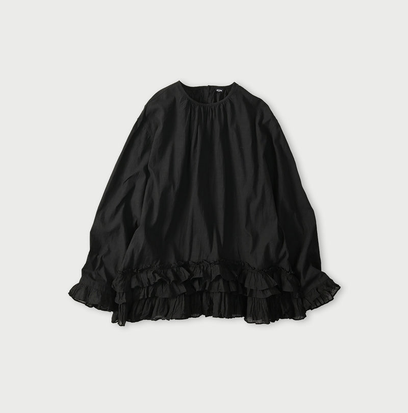 Khadi Feather Silk Peplum Frill de T-shirt - Image 1