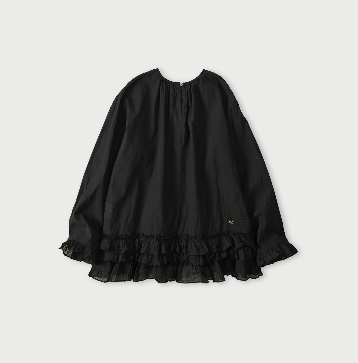 Khadi Feather Silk Peplum Frill de T-shirt