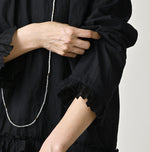 Khadi Feather Silk Peplum Frill de T-shirt
