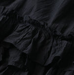 Khadi Feather Silk Peplum Frill de T-shirt