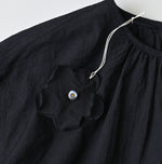 Khadi Feather Silk Peplum Frill de T-shirt