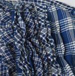 45R Ai Indigo Flannel Mix Patchwork Frill Cachecoeur
