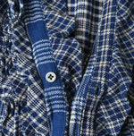 45R Ai Indigo Flannel Mix Patchwork Frill Cachecoeur