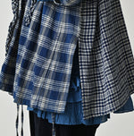 45R Ai Indigo Flannel Mix Patchwork Frill Cachecoeur