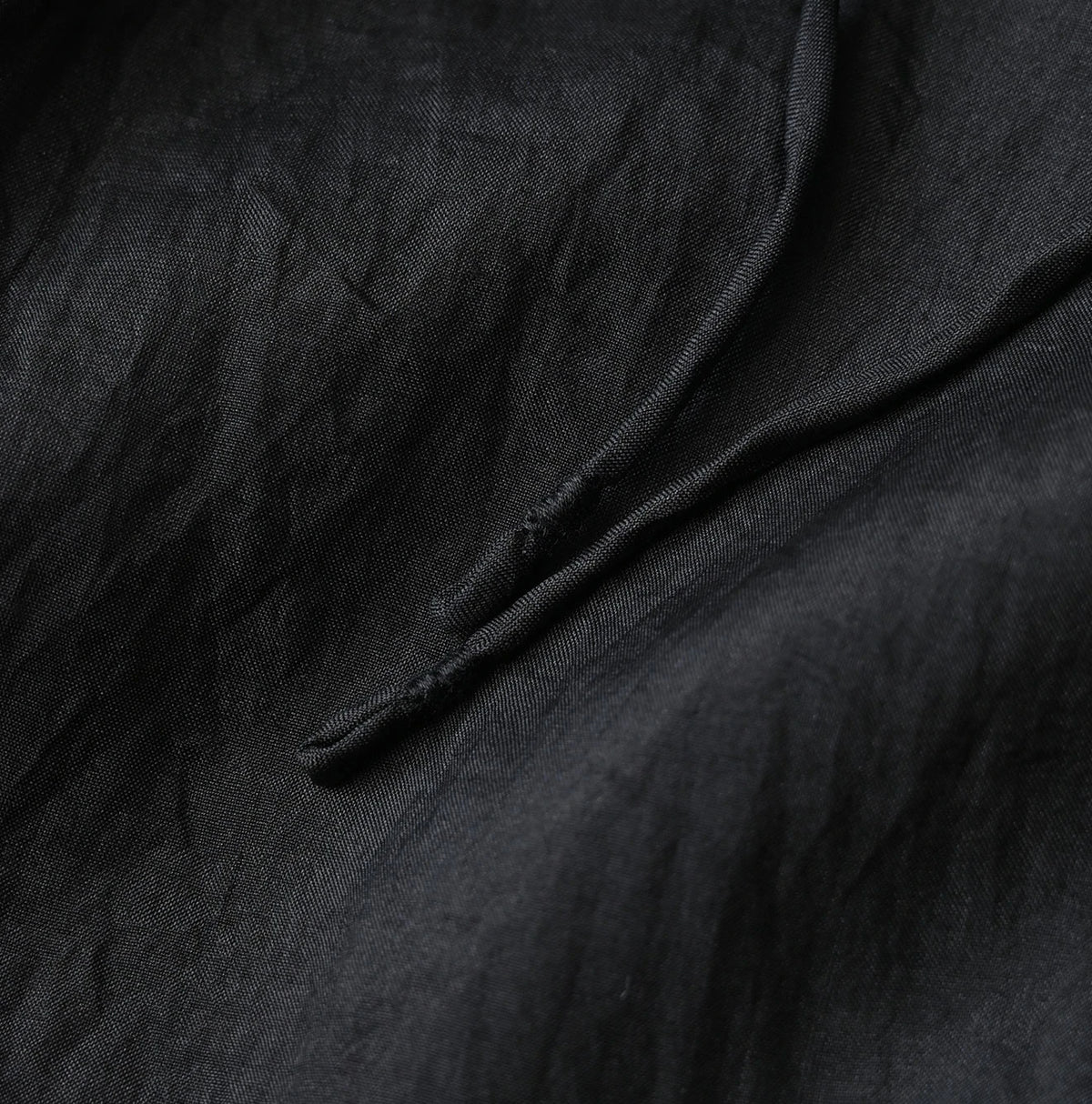 45R Ai Indigo Silk Frilled Collar Blouse