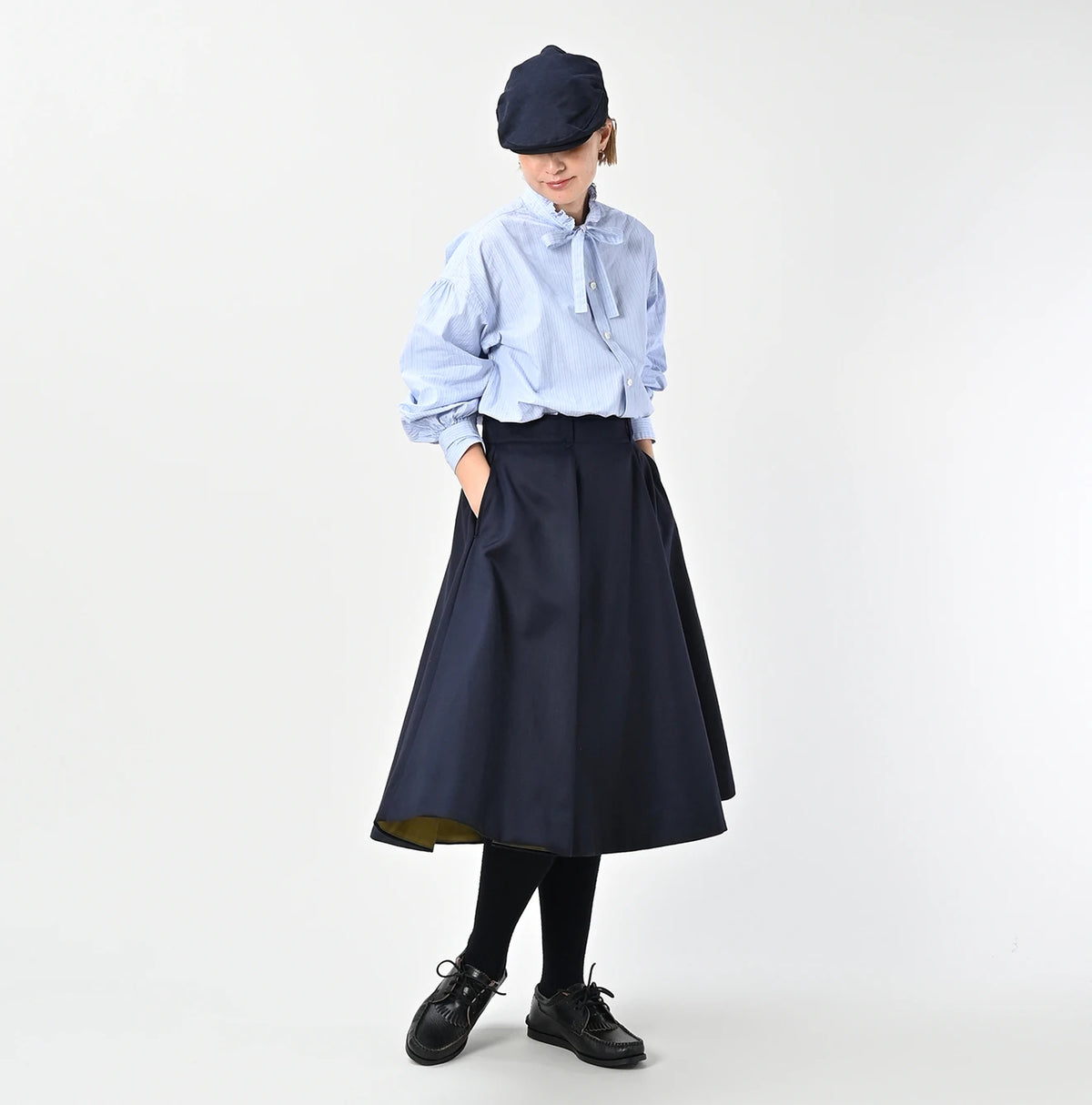 45R Wool Cotton Venetian Circular Skirt - Image 2