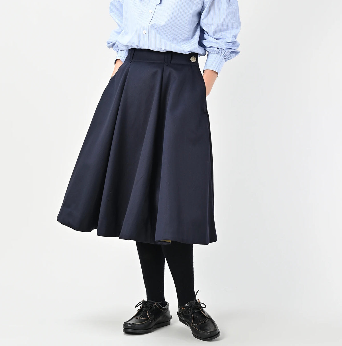 45R Wool Cotton Venetian Circular Skirt - Image 3