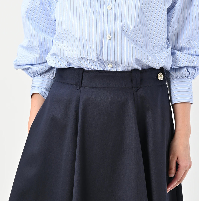 45R Wool Cotton Venetian Circular Skirt - Image 6