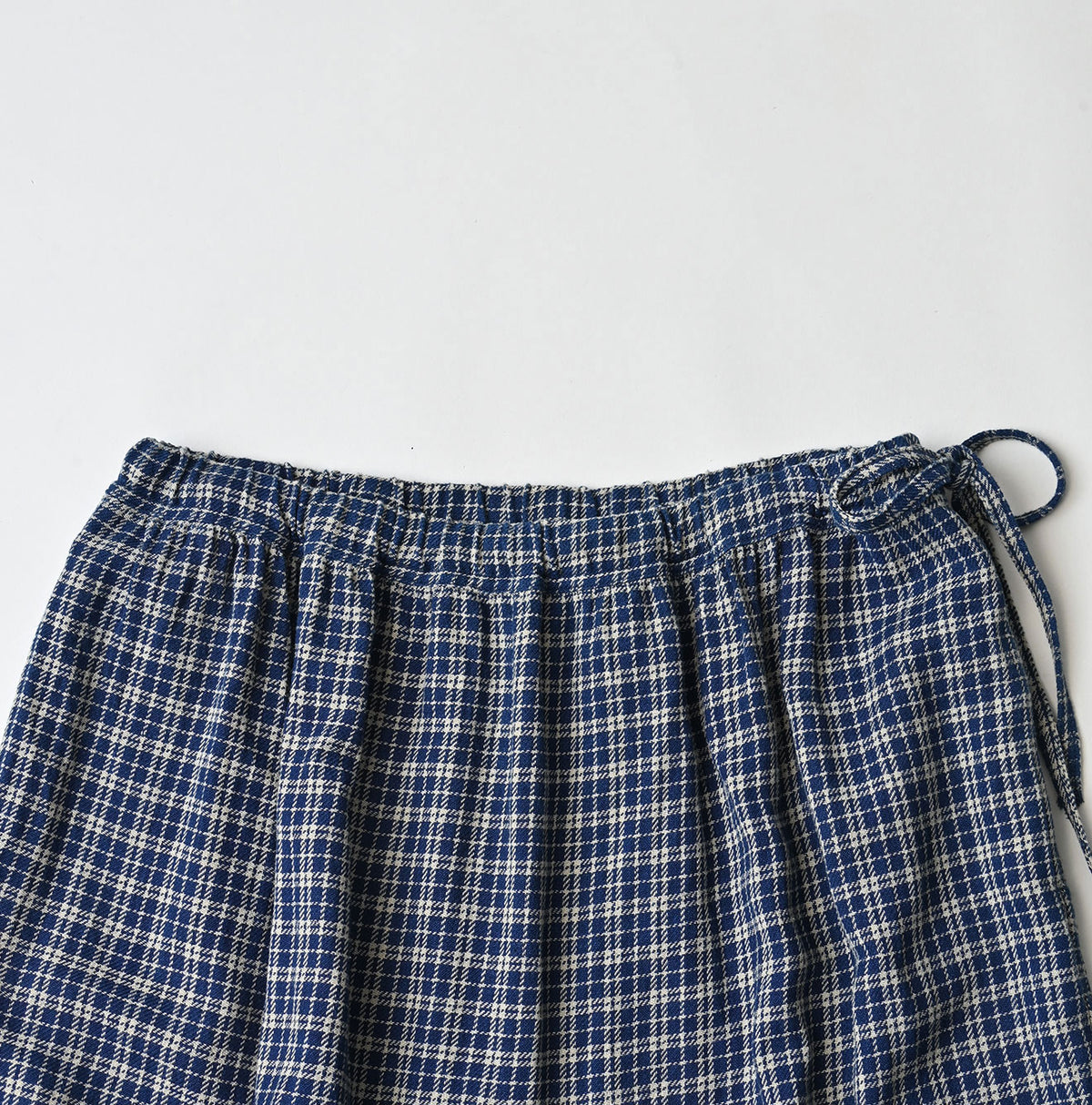 45R Ai Indigo Flannel Mix Tiered Frill Petti Skirt