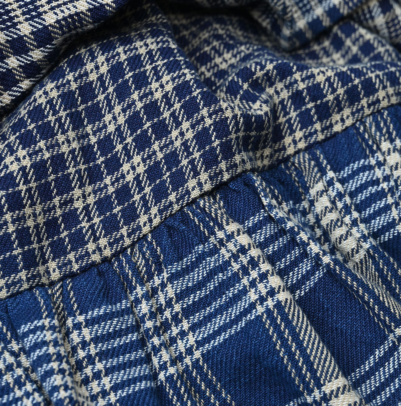 45R Ai Indigo Flannel Mix Tiered Frill Petti Skirt
