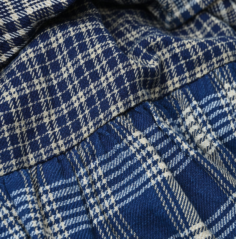 45R Ai Indigo Flannel Mix Tiered Frill Petti Skirt - Image 16