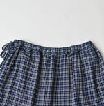 45R Ai Indigo Flannel Mix Tiered Frill Petti Skirt