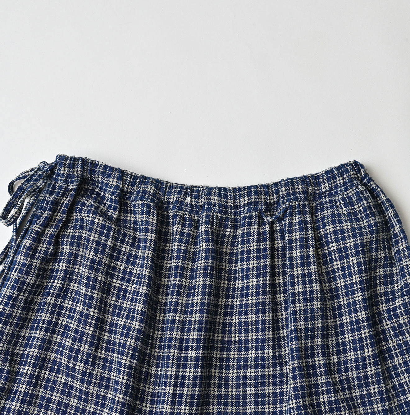 45R Ai Indigo Flannel Mix Tiered Frill Petti Skirt