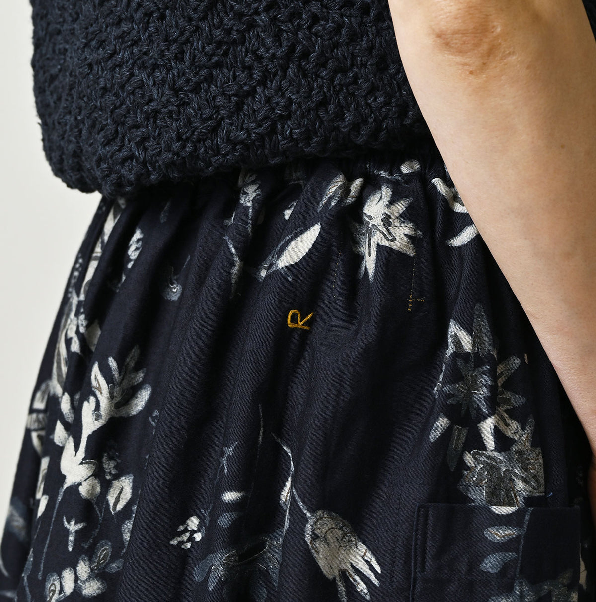 Indigo Donkey Tail Easy Apron Skirt
