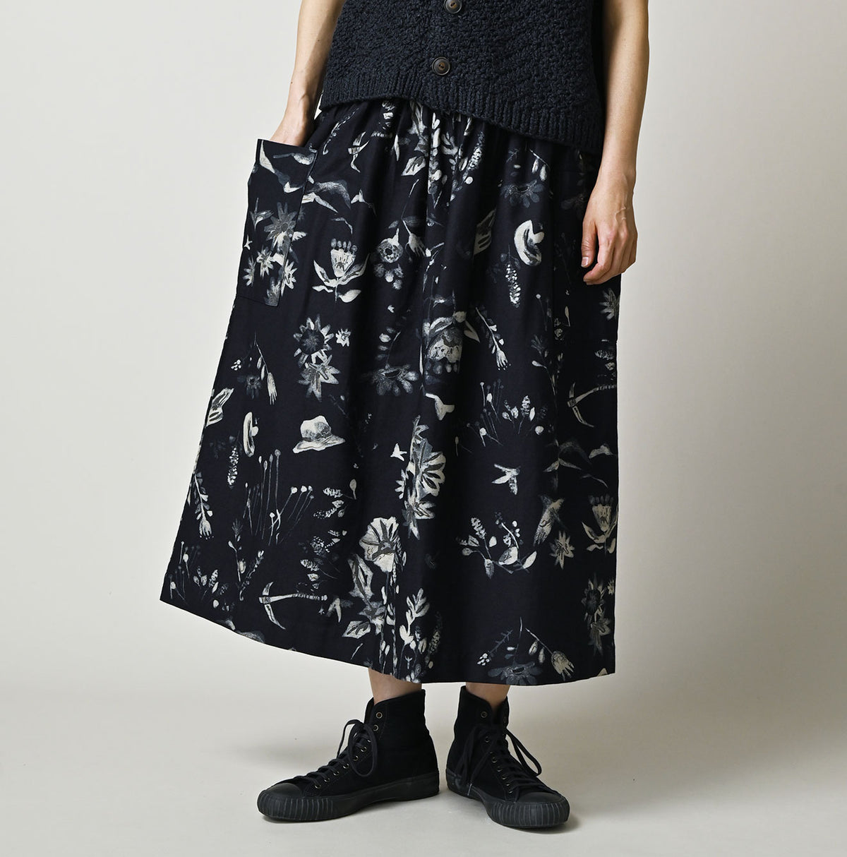 Indigo Donkey Tail Easy Apron Skirt