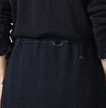 45R Indigo Cotton Fleece x Denim Skirt