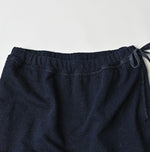 45R Indigo Cotton Fleece x Denim Skirt
