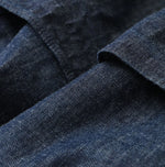 45R Indigo Cotton Fleece x Denim Skirt