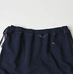 45R Indigo Cotton Fleece x Denim Skirt