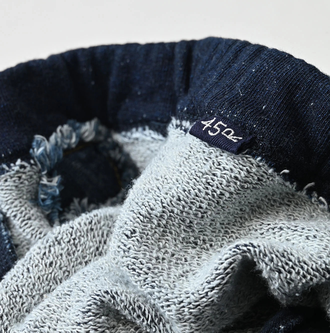 45R Indigo Cotton Fleece x Denim Skirt